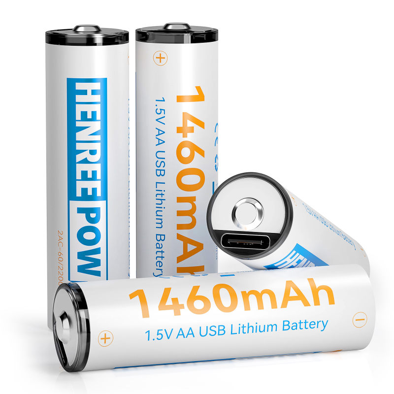 Henreepow 2200mWh 1.5V τύπου C AA επαναφορτιζόμενες μπαταρίες