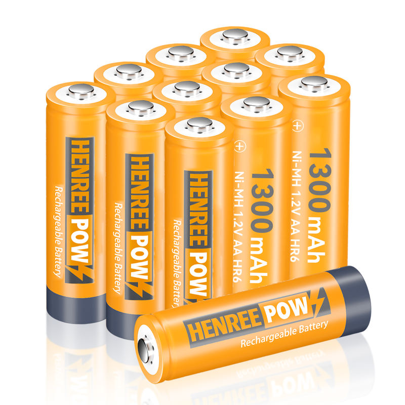 Henreepow 1.2V 1300mAh AA NI-MH επαναφορτιζόμενες μπαταρίες