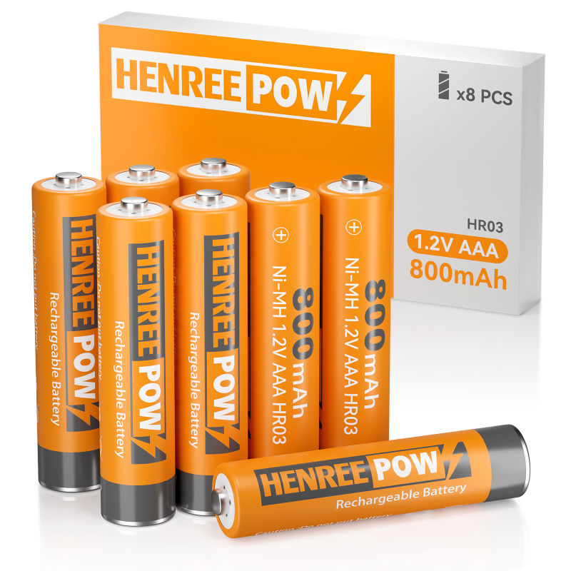 Henreepow AAA 800mAh 1.2V Υψηλή χωρητικότητα Ni-MH Rechargable Battery